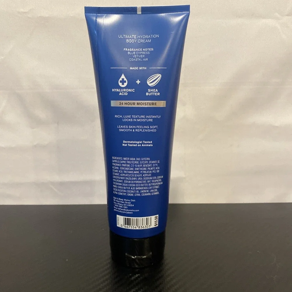 Bath &‎ Body Works Ocean Men's Collection Body Cream for Men 8 oz New